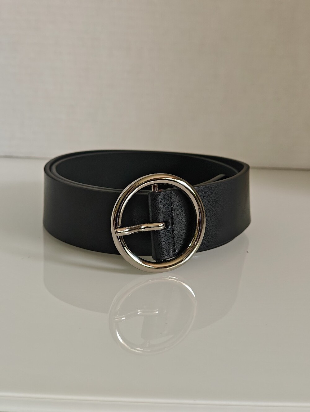 Universal Faux Leather Black Belt
